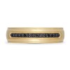Neil Lane Men's Black Diamond Wedding Band 1/6 ct tw Round-cut 14K Yellow Gold