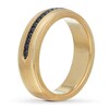 Neil Lane Men's Black Diamond Wedding Band 1/6 ct tw Round-cut 14K Yellow Gold