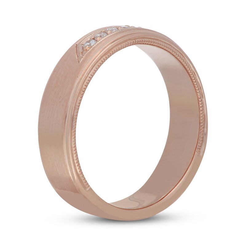 Neil Lane Men's Diamond Wedding Band 1/10 ct tw 14K Rose Gold