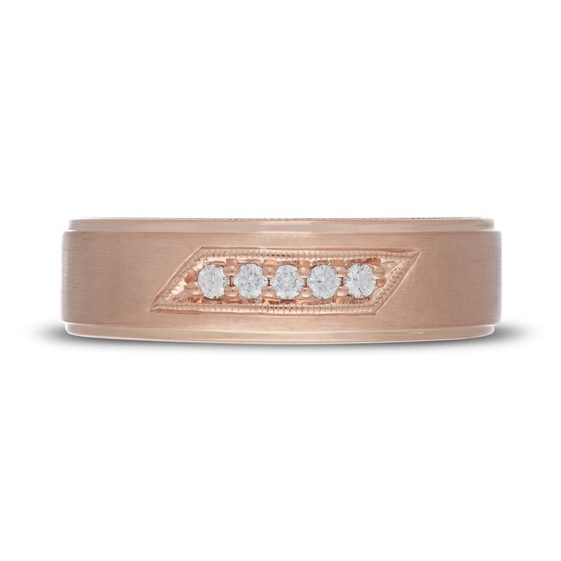 Neil Lane Men's Diamond Wedding Band 1/10 ct tw 14K Rose Gold