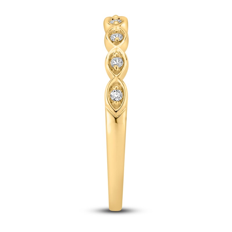 Diamond Wedding Band 1/15 ct tw Round-Cut 10K Yellow Gold
