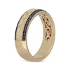 Thumbnail Image 1 of Neil Lane Men's Black Diamond Wedding Band 1/2 ct tw Round-Cut 14K Yellow Gold