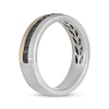 Thumbnail Image 2 of Neil Lane Men's Black Diamond Wedding Band 1/2 ct tw Round-Cut 14K Two-Tone Gold
