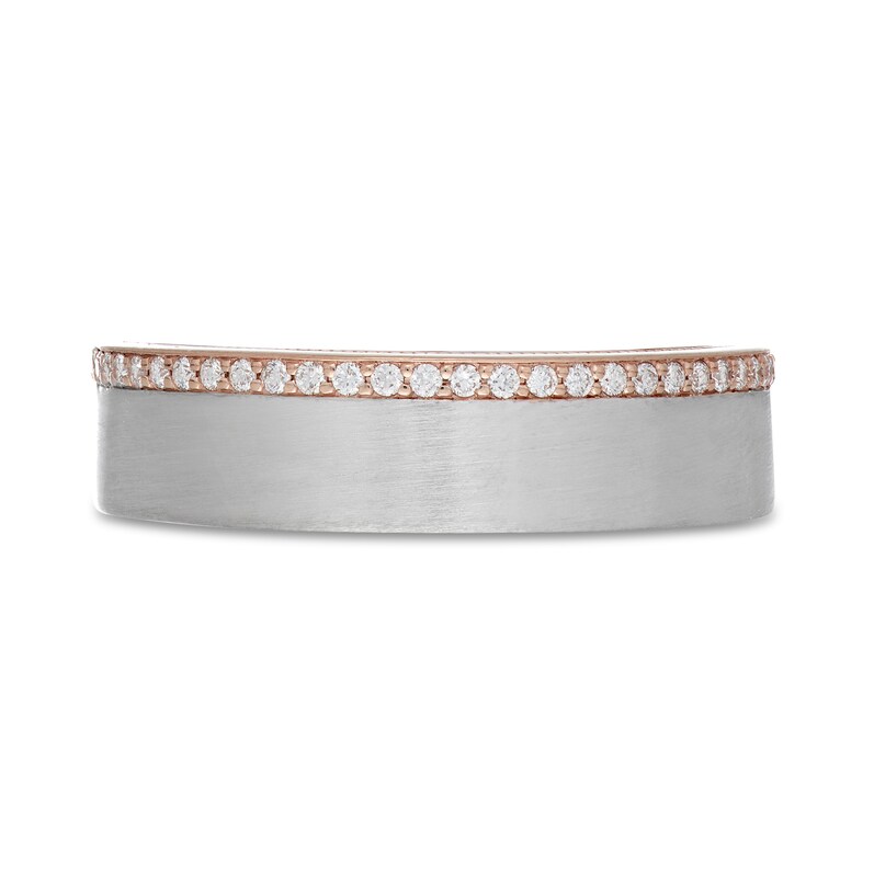 Neil Lane Men's Diamond Wedding Band 1/5 ct tw Round-Cut 14K Two-Tone Gold