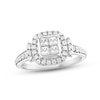 Diamond Engagement Ring 7/8 ct tw Princess & Round-Cut 14K White Gold