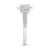 Diamond Engagement Ring 7/8 ct tw Princess & Round-Cut 14K White Gold