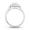 Diamond Engagement Ring 7/8 ct tw Princess & Round-Cut 14K White Gold