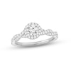 Thumbnail Image 0 of Diamond Halo Engagement Ring 1 ct tw Round-cut 14K White Gold