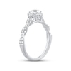 Thumbnail Image 1 of Diamond Halo Engagement Ring 1 ct tw Round-cut 14K White Gold