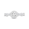 Thumbnail Image 2 of Diamond Halo Engagement Ring 1 ct tw Round-cut 14K White Gold