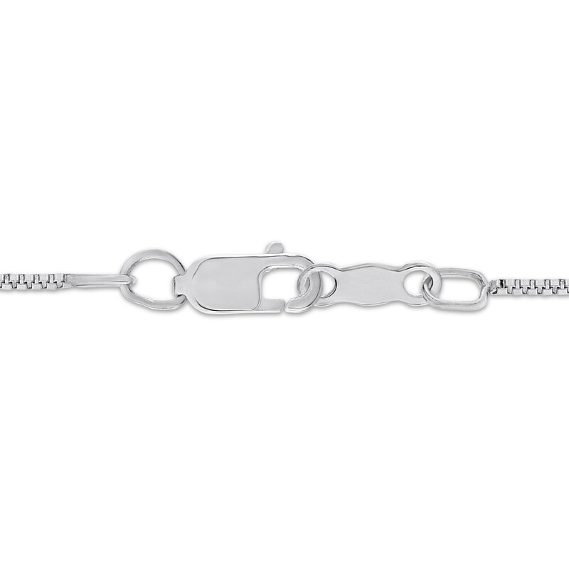 Main Image 4 of Amethyst & White Lab-Created Sapphire Cross Necklace Sterling Silver 18"