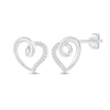 Thumbnail Image 0 of Diamond Swirling Heart Stud Earrings 1/20 ct tw Sterling Silver