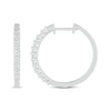 Thumbnail Image 3 of Diamond Hoop Earrings 1/10 ct tw Sterling Silver