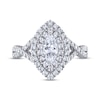 Thumbnail Image 3 of THE LEO Legacy Lab-Grown Diamond Marquise-Cut Double Frame Twist Engagement Ring 1-1/4 ct tw 14K White Gold