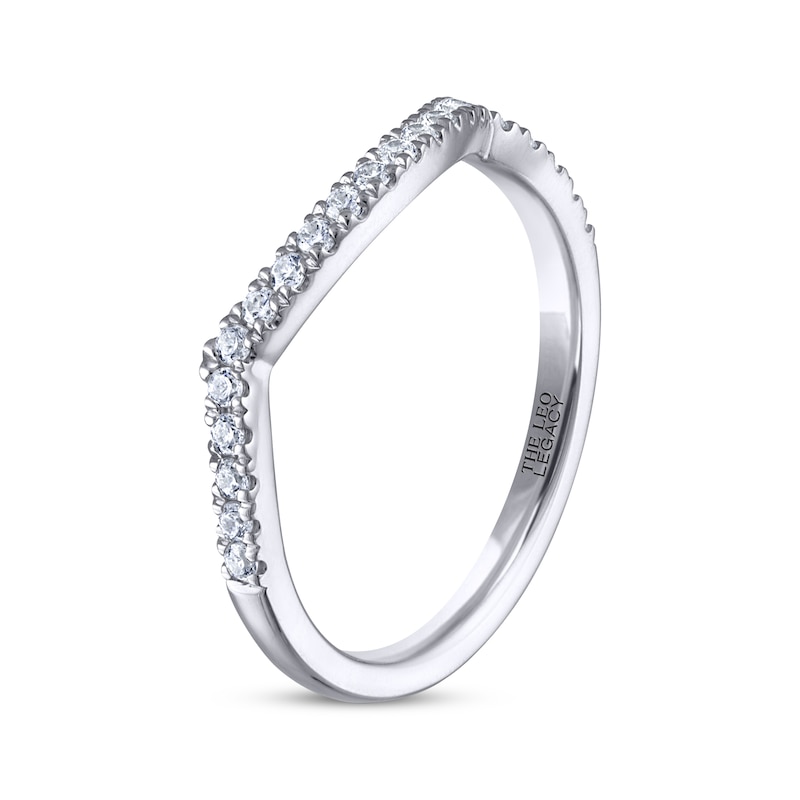 Main Image 2 of THE LEO Legacy Lab-Grown Diamond Contour Wedding Band 1/5 ct tw 14K White Gold