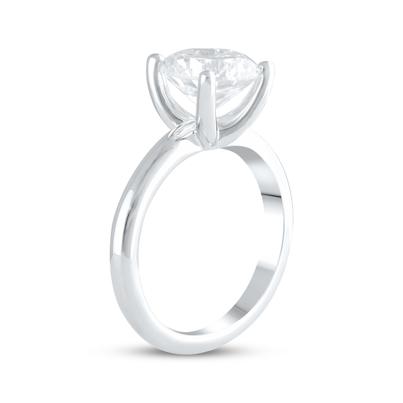 Lab-Created Diamonds by KAY Round-Cut Solitaire Engagement Ring 3 ct tw 14K White Gold (F/VS2)