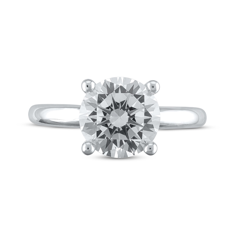 Lab-Created Diamonds by KAY Round-Cut Solitaire Engagement Ring 3 ct tw 14K White Gold (F/VS2)