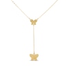 Thumbnail Image 1 of Butterfly Y Necklace 14K Yellow Gold 18”