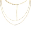 Thumbnail Image 1 of Double Chain Necklace Solid 10K Yellow Gold 18"