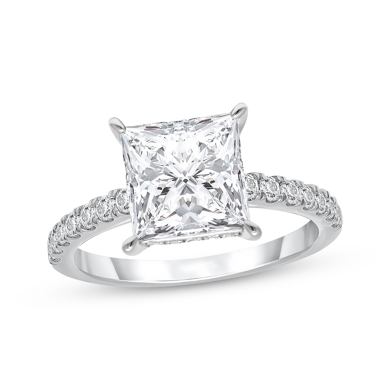 Lab-Created Diamonds by KAY Princess-Cut Engagement Ring 3-1/2 ct tw 14K White Gold