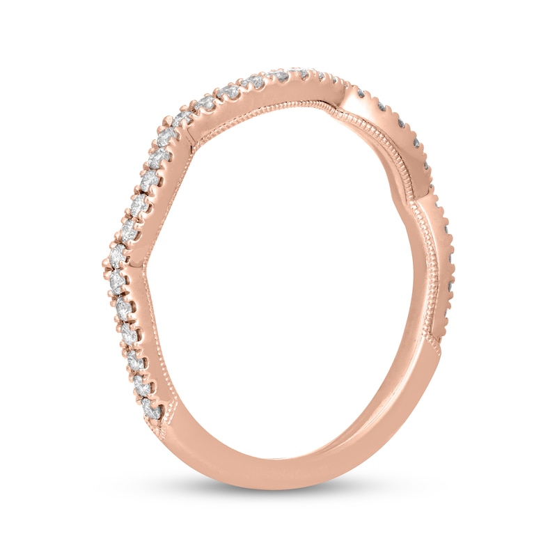 Main Image 2 of Neil Lane Diamond Contoured Wedding Band 1/4 ct tw 14K Rose Gold