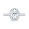 Thumbnail Image 3 of Oval-Cut Diamond Halo Engagement Ring 1-5/8 ct tw 14K White Gold