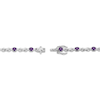 Thumbnail Image 3 of Amethyst & White Lab-Created Sapphire Infinity Link Bracelet Sterling Silver 7.25"