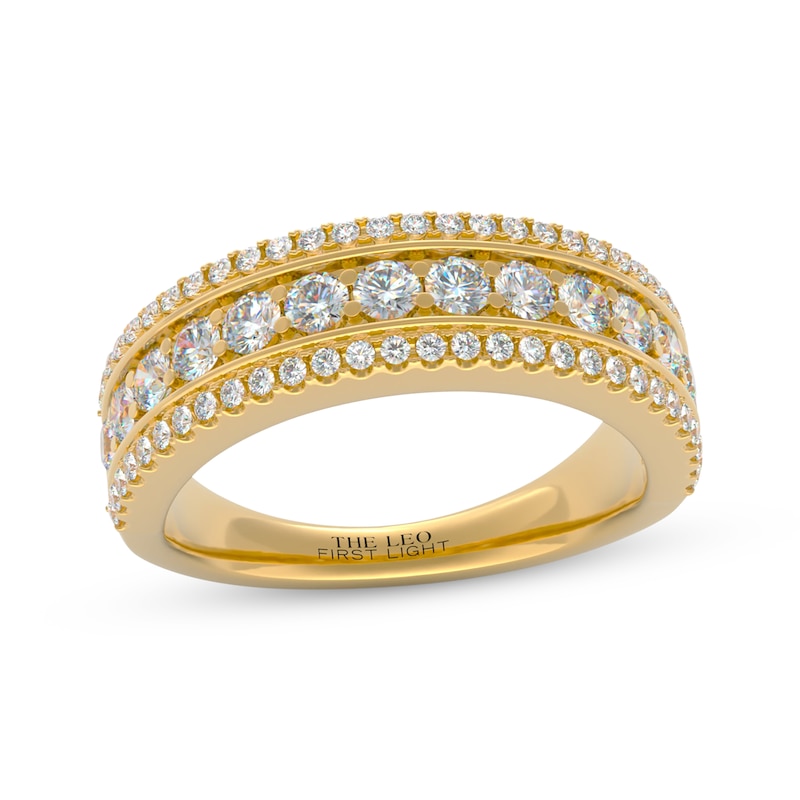 Main Image 1 of THE LEO First Light Diamond Anniversary Ring 1 ct tw 14K Yellow Gold
