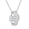 Thumbnail Image 2 of Diamond Greek Cross Necklace 1/20 ct tw 14K White Gold 18"