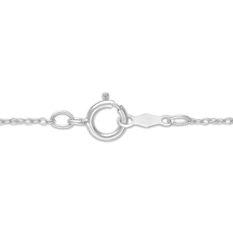 Main Image 3 of Diamond Greek Cross Necklace 1/20 ct tw 14K White Gold 18"
