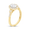 Thumbnail Image 2 of Adore Multi-Diamond Center Oval Halo Engagement Ring 3/4 ct tw 10K Two-Tone Gold