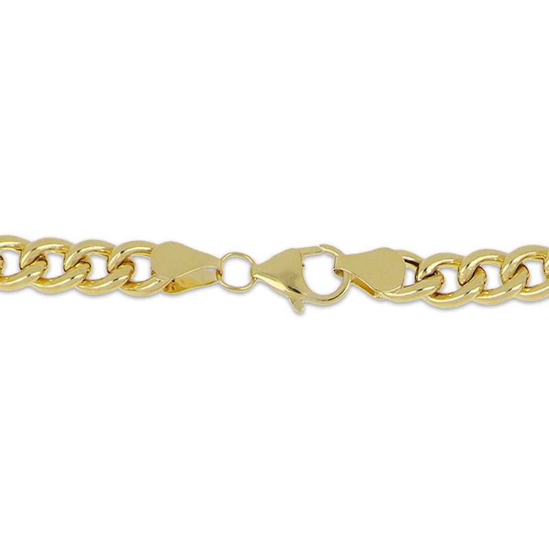 Main Image 3 of Puffy Graduated Curb Chain Necklace Hollow 10K Yellow Gold 20"