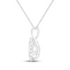 Thumbnail Image 3 of Unstoppable Love Diamond Cushion Halo Necklace 5/8 ct tw 10K White Gold 19"