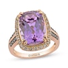 Thumbnail Image 1 of Le Vian Cushion-Cut Amethyst Ring 3/8 ct tw Diamonds 14K Strawberry Gold