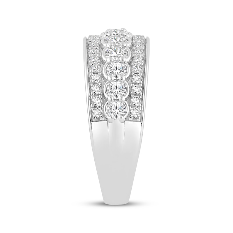 Main Image 2 of Adore Diamond Three-Row Anniversary Ring 1 ct tw 10K White Gold