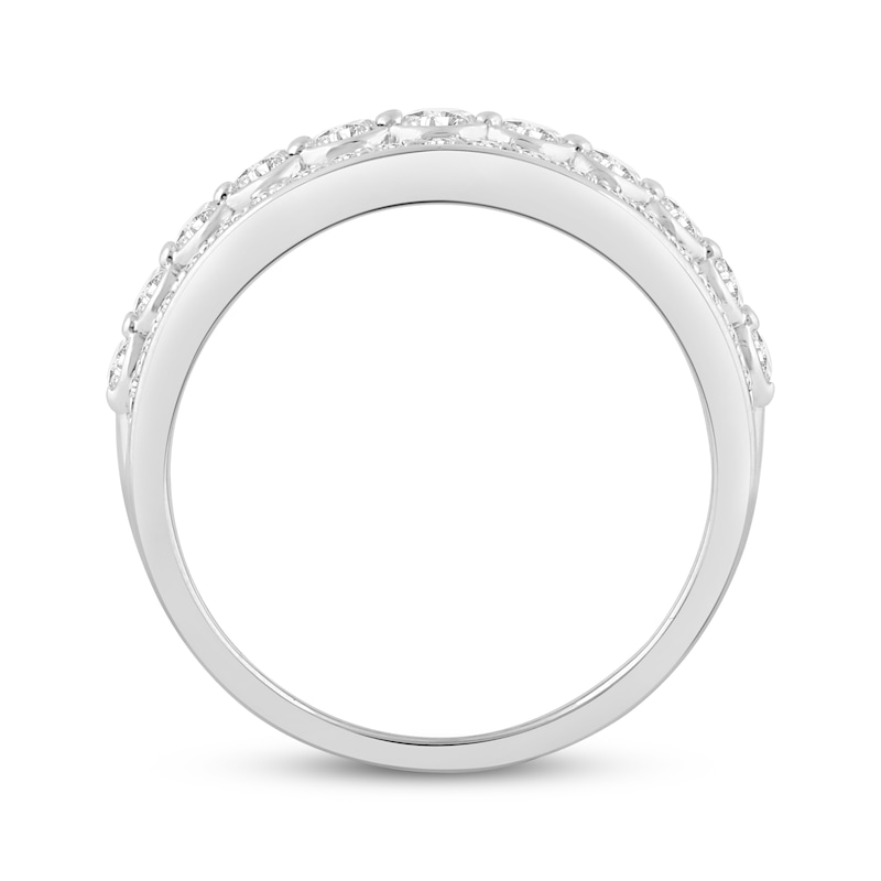 Main Image 3 of Adore Diamond Three-Row Anniversary Ring 1 ct tw 10K White Gold
