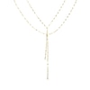 Thumbnail Image 1 of Solid Layered Mirror Chain Lariat Necklace 10K Yellow Gold 17"