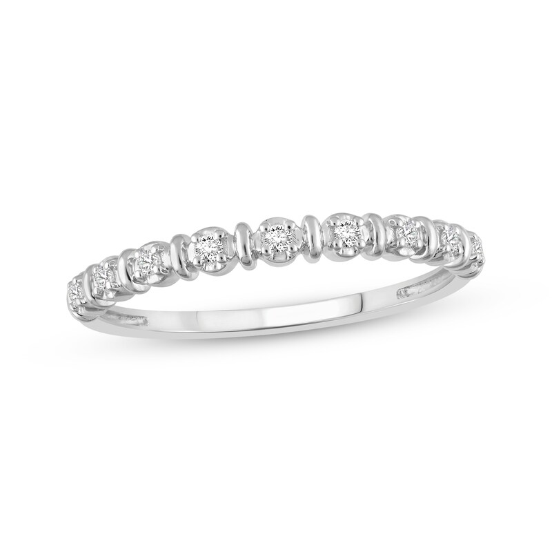 Main Image 1 of Adore Diamond Stackable Wedding Band 1/15 ct tw 14K White Gold