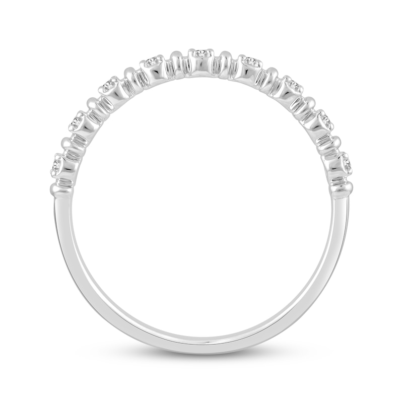 Main Image 3 of Adore Diamond Stackable Wedding Band 1/15 ct tw 14K White Gold