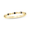 Thumbnail Image 1 of Adore Black Diamond Milgrain Swirl Stackable Wedding Band 1/10 ct tw 14K Yellow Gold