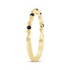 Thumbnail Image 2 of Adore Black Diamond Milgrain Swirl Stackable Wedding Band 1/10 ct tw 14K Yellow Gold