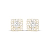 Thumbnail Image 2 of KAY Lab-Grown Diamonds Princess, Baguette & Round-Cut Stud Earrings 1 ct tw 14K Yellow Gold