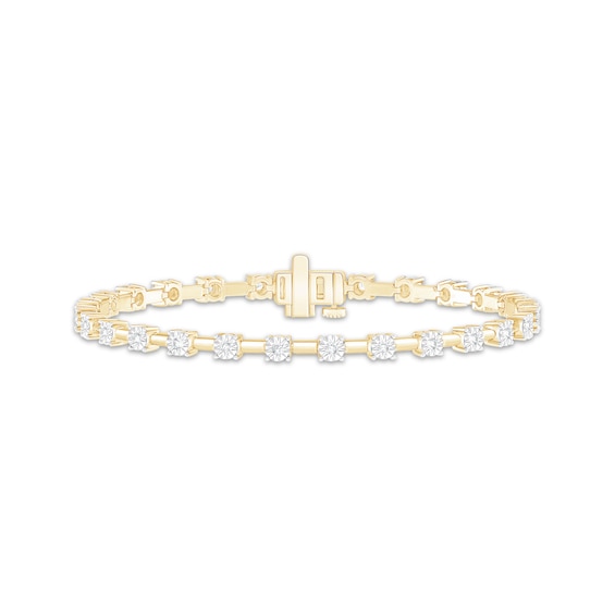 KAY Lab-Grown Diamonds Alternating Link Bracelet 1 ct tw 10K Yellow Gold 7"