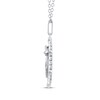 Thumbnail Image 3 of Iris Birth Flower Diamond Necklace 1/10 ct tw Sterling Silver 18"
