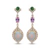 Thumbnail Image 2 of Cirari Couture Opal, Tsavorite Garnet, Pink Sapphire & Diamond Drop Earrings 5/8 ct tw 14K Yellow Gold