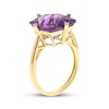 Thumbnail Image 2 of Cirari Couture Cushion-Cut Amethyst & Diamond Accent Ring 14K Yellow Gold