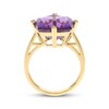Thumbnail Image 3 of Cirari Couture Cushion-Cut Amethyst & Diamond Accent Ring 14K Yellow Gold