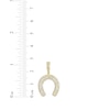 Thumbnail Image 4 of Men's Baguette & Round-Cut Diamond Horseshoe Charm 3/4 ct tw 10K Yellow Gold