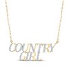 Thumbnail Image 1 of Diamond "Country Girl" Necklace 1/20 ct tw 24K Yellow Gold Vermeil Sterling Silver 18"