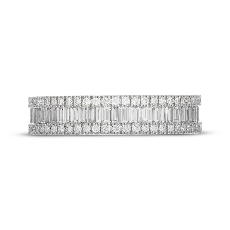 Main Image 3 of Neil Lane Artistry Heritage Baguette & Round-Cut Lab-Grown Diamond Anniversary Ring 3/4 ct tw Platinum